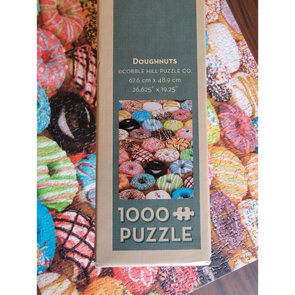 Cobble Hill: Doughnuts 1000 Piece Jigsaw Puzzle Complete - Picture 8 of 8